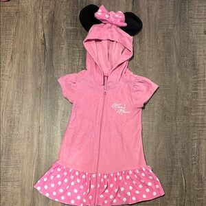 Disney Pink Minnie Mouse Hooded Swim Dress